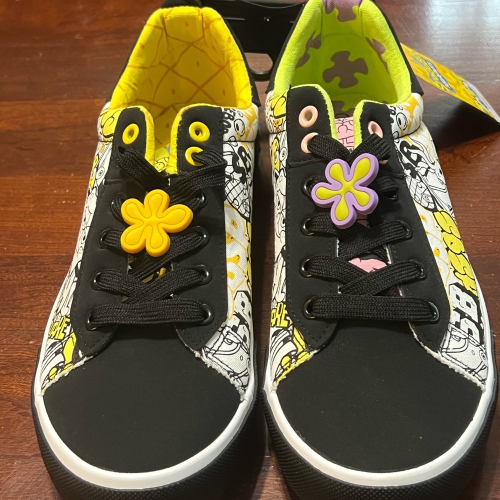 Men’s 8.5 SpongeBob & Patrick Tennis/Board Shoes NEW